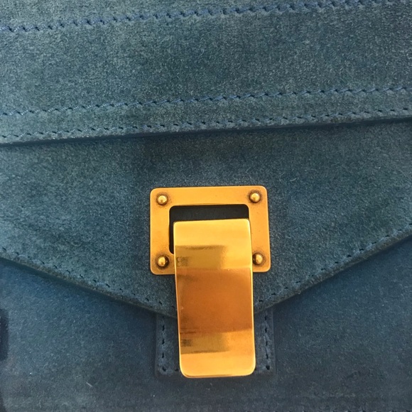 Proenza schouler PS1 Pochette Clutch blue suede - Picture 3 of 8